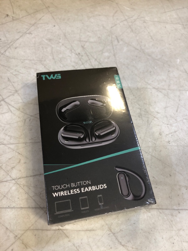 Photo 2 of Bluetooth Headphones TWS Sports Wireless Earbuds 36 Hrs Playtime with Over-Ear Earhooks for Workout Black