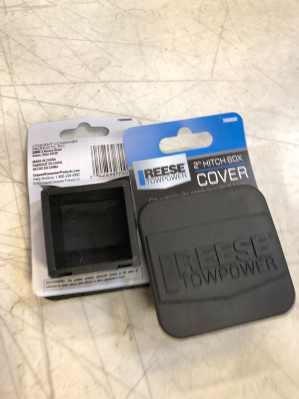 Photo 2 of 2p ck Reese Towpower 7000600 Receiver Tube Cover Black, 2 inch