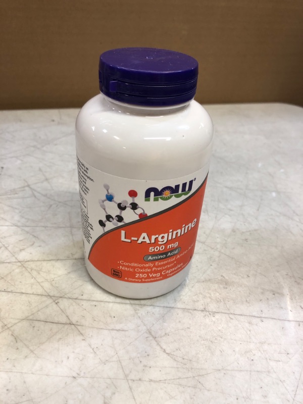 Photo 2 of exp date 06/2026--LArginine Amino Acid 500 MG (250 Tablets)