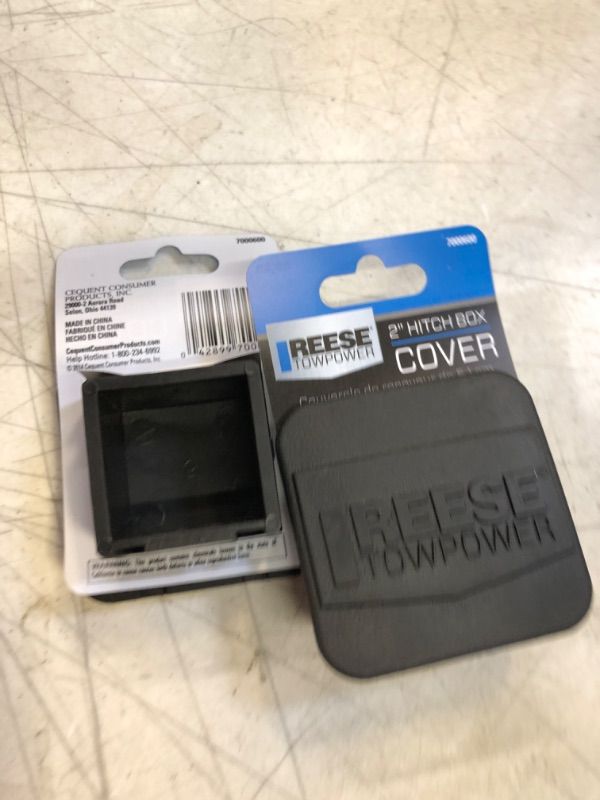 Photo 2 of 2pack Reese Towpower 7000600 Receiver Tube Cover Black, 2 inch