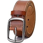 Photo 1 of HOLMANSE Premium Full Grain Leather Belt for Men 7 Holes Adjustable Work Belt Casual for Jeans 