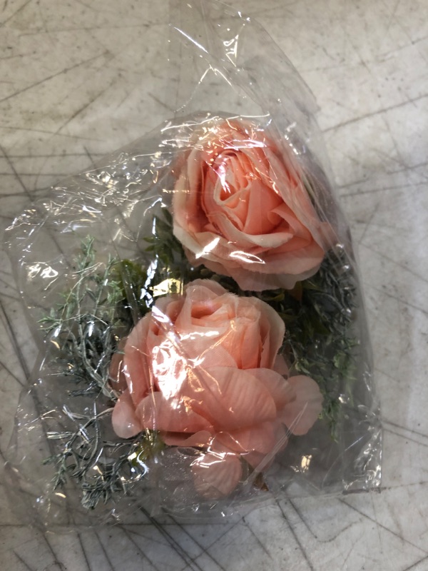 Photo 2 of 2Pcs Rose Wrist Flower Set, Boutonniere Wedding Flowers Bridesmaid Corsage Bridal Wrist Corsage