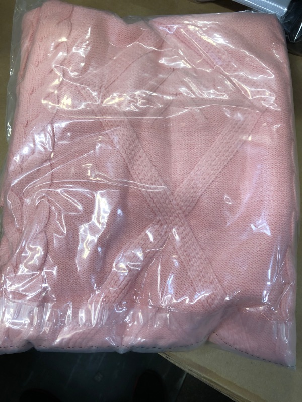 Photo 2 of Koinshha Women's Sweater Dress Cable Knit Slim Fit Warm Turtleneck Sweater Dress Pink Small