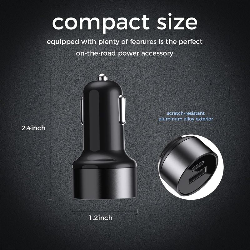 Photo 1 of YingCheng Car Charger, 45W 3A Metal USB Car Charger Fast Charge  