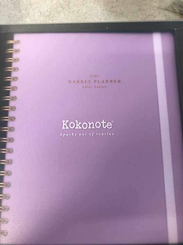 Photo 2 of Kokonote Purple Planner 2024 Weekly Planner | 8.3" X 9.8" | August 2023 - December 2024 | Daily Weekly and Monthly Planner 2024 | Hardcover Agenda wit