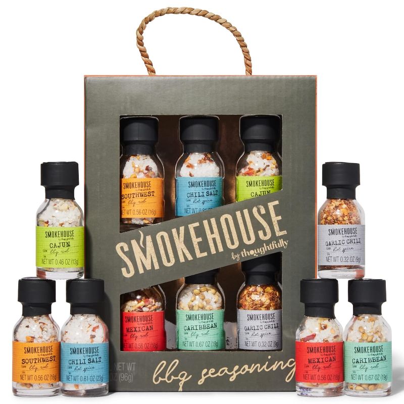 Photo 1 of 
Smokehouse Mini BBQ Seasoning Sampler Gift Set - 6 Barbecue Rubs Including Cajun, Southwest, Garlic Chili, and More