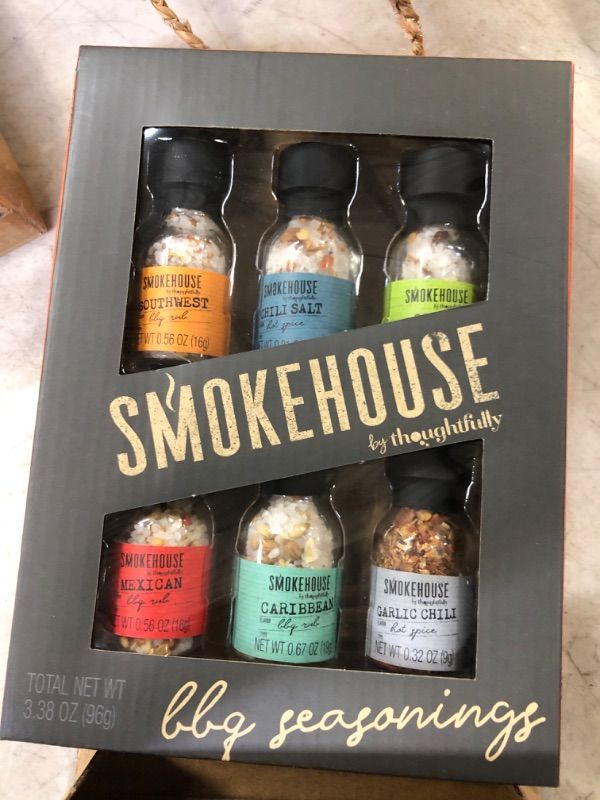 Photo 2 of 
Smokehouse Mini BBQ Seasoning Sampler Gift Set - 6 Barbecue Rubs Including Cajun, Southwest, Garlic Chili, and More