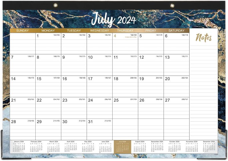 Photo 1 of 
2024-2025 Desk Calendar – Jul 2024 – Dec 2025, 18 Months Large Monthly Desk Calendar 2024-2025, 17" x 12", Desk Pad, Ruled Blocks, To-do List &...2PK