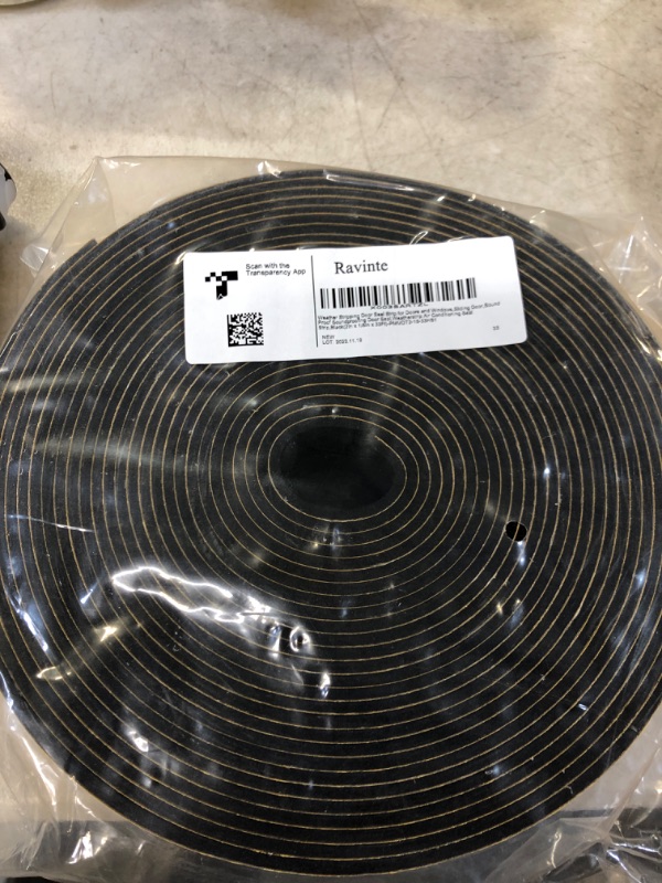 Photo 2 of 33 Feet Weather Stripping Door Seal- 2" Wide X 1/8" Thick Door Bottom Seal Strip High Density Foam Tape Adhesive Rubber Strip for Door Soundproofing,Window Insulation (2" x 1/8" x 33FT,Black) 2In x 1/8In x 33Ft Black