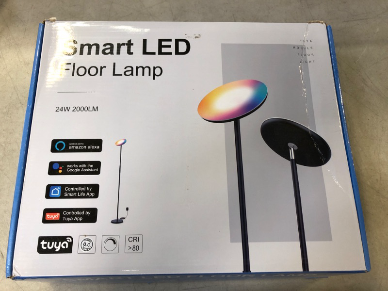 Photo 1 of RGB Floor lamp,LED Floor Lamps for Living Room, Super Bright Tall Standing lamp with Remote &Touch Control, Adjustable Angle Reading Floor lamp for Bedroom Office