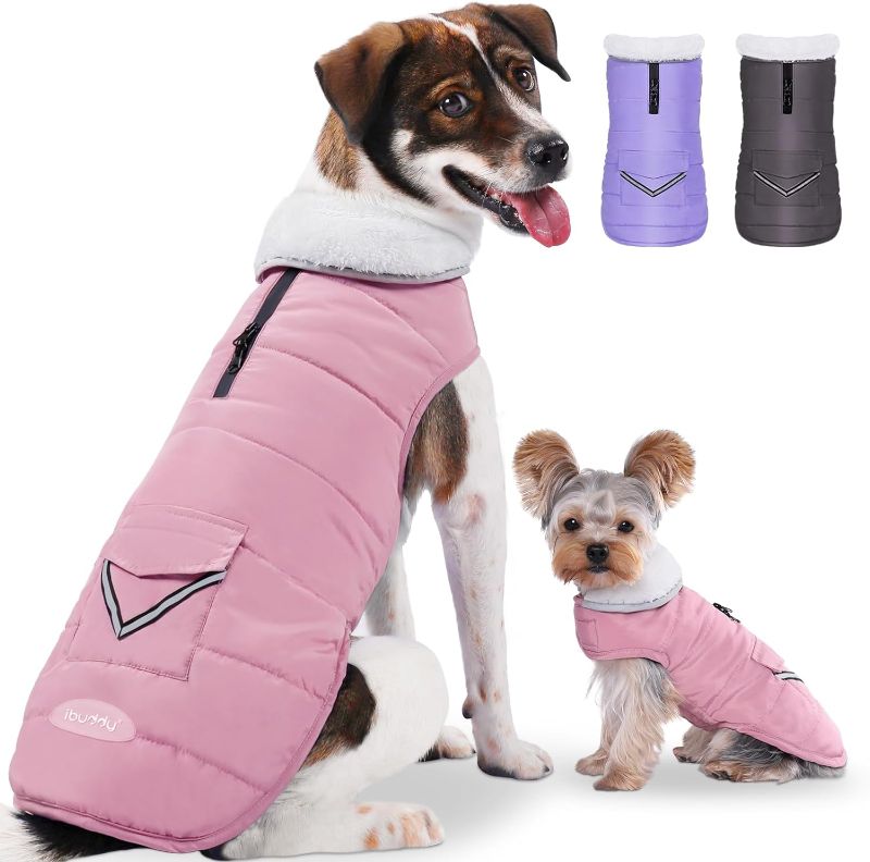 Photo 1 of 
iBuddy Dog Winter Coats with Fleece Vest,Waterproof Warm Dog Snow Jacket Windproof, Reflective Adjustable Pet Dogs Cold Winter Coat for Dogs Girl Boy MED
