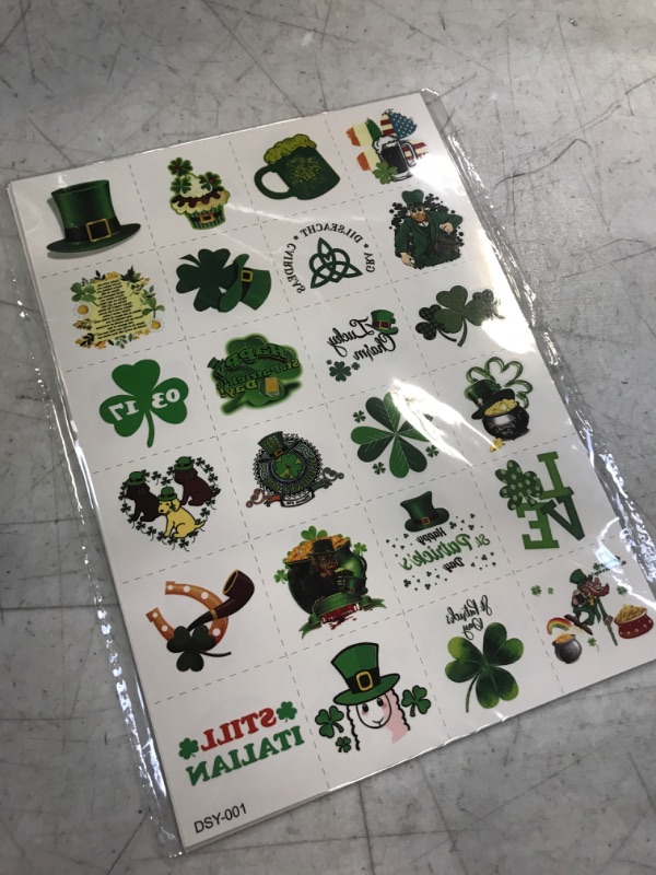 Photo 2 of Zomme 192 PCS Unique Design St Patricks Day Tattoos, Include Shamrock Tattoos, Green Temporary Tattoos and St. Patrick's Day Tattoos Stickers, Lucky Clover Temporary Tattoos for Party Favors Accessories or Irish Party