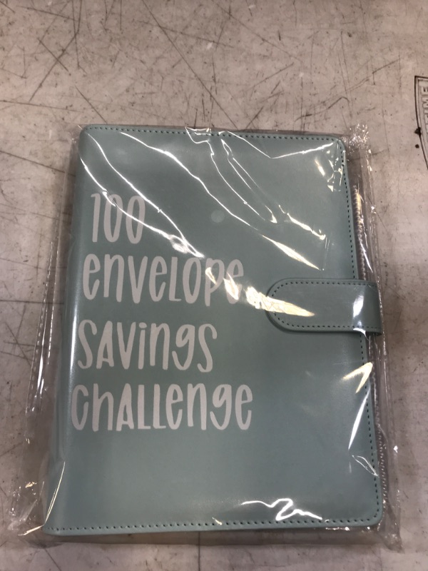 Photo 2 of 100 Envelopes Money Saving Challenge Binder,A5 Money Saving Budget Binder with Cash Envelopes - Savings Challenges Book for Planning and Saving $5,050 (Blue)