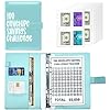 Photo 1 of 100 Envelopes Money Saving Challenge Binder,A5 Money Saving Budget Binder with Cash Envelopes - Savings Challenges Book for Planning and Saving $5,050 (Blue)