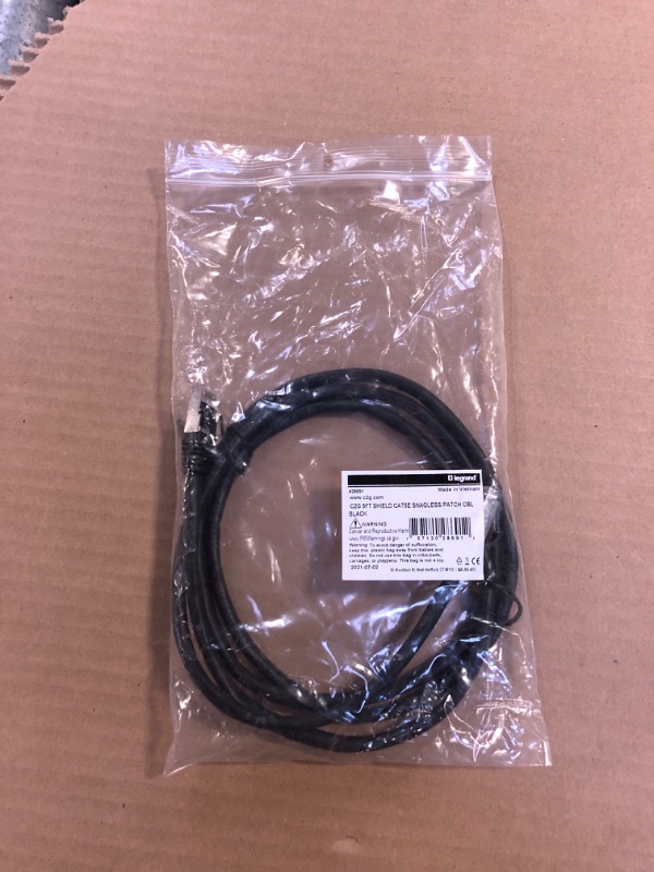 Photo 2 of C2G Cat 5e Snagless Shielded (STP) Ethernet Network Patch Cable (5', Black)