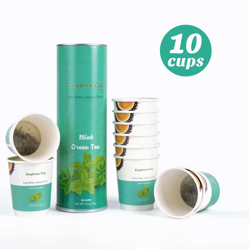 Photo 1 of Easybrew Cup Tea Within Paper Cup, 10 PCS Disposable Cups with Tea in the Bottom, Flavored Instant Tea, Delicious Organic Black Tea Perfect for Home, Outdoor, Travel, Unique Tea Gift(Lemon Black Tea)
EXP AUG 28 32025