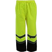 Photo 1 of 2XL--Tuff Grip Men's Fluorescent Waterproof Pants with Reflective Strips, 2XL, Green