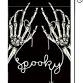 Photo 1 of AVOIN colorlife Halloween Spooky Skeleton Garden Flag 12x18 Inch Double Sided Outside, Black Small Burlap Holiday Yard Outdoor Decorative Flag 3 PCS