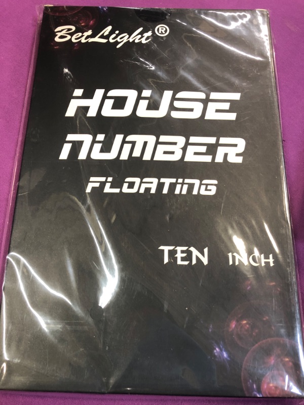 Photo 2 of BetLight 10 Inch Modern Floating House Numbers, Stainless Steel Black (Number 6)