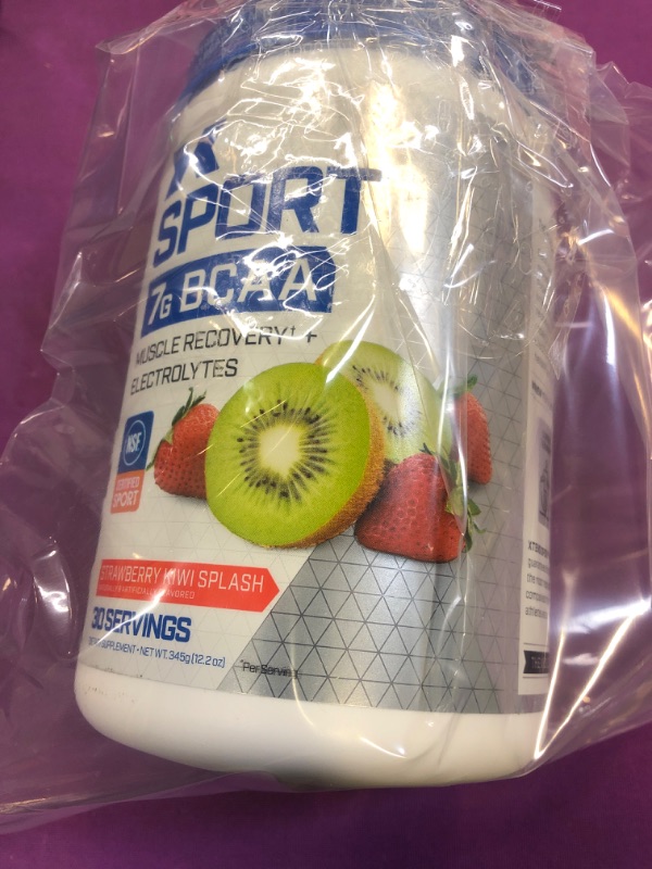 Photo 2 of XTEND Sport BCAA Powder Strawberry Kiwi Splash - Electrolyte Powder for Recovery & Hydration with Amino Acids - 30 Servings Xtend Hydrasport Strawberry Kiwi Splash 12.2 Ounce (Pack of 1)