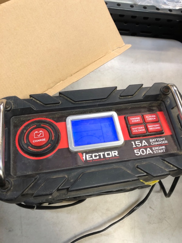 Photo 2 of Vector 15 Amp Automatic 12V Battery Charger with 50 Amp Engine Start and Alternator Check