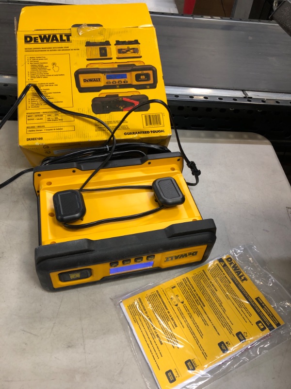 Photo 3 of DEWALT DXAEC100 DXAEC100 Professional 30-Amp Battery Charger and 3-Amp Maintainer with 100-Amp Engine Start, Yellow