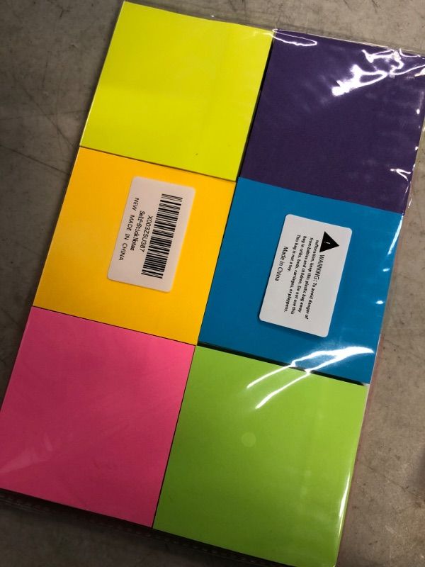 Photo 2 of 15 Pack Sticky Notes, 4 Sizes Colorful Sticky Note Pads, 50 Sheets/Book Bright Colors Self-Stick Notes Pads,