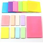 Photo 1 of 15 Pack Sticky Notes, 4 Sizes Colorful Sticky Note Pads, 50 Sheets/Book Bright Colors Self-Stick Notes Pads