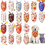 Photo 1 of 20 Pieces Fall Dog Bandanas Bulk Halloween Thanksgiving Dog Bandanas 