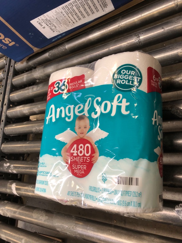 Photo 2 of Angel Soft Super Mega Toilet Paper, 6 Super Mega Rolls