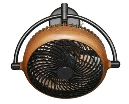 Photo 1 of 8 in. Indoor Walnut Wall Mount Ceiling Fan
