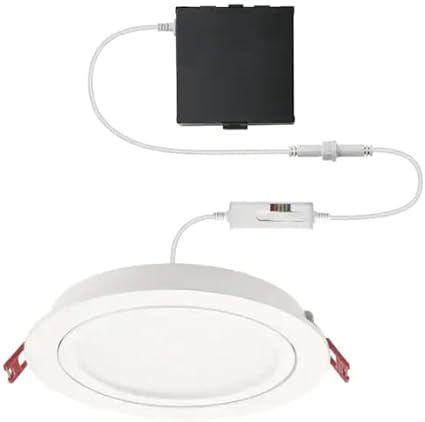 Photo 1 of 6 in. Selectable New Construction and Remodel Color Ultra-Directional Canless Recessed Integrated LED Kit
