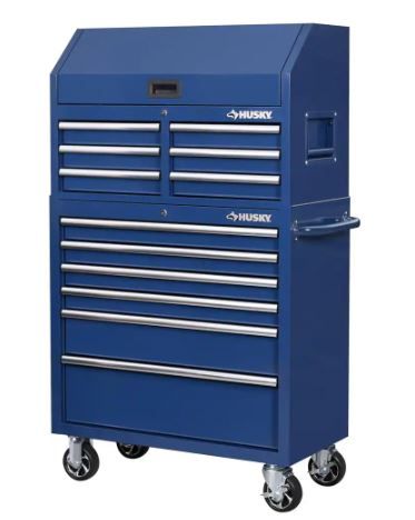 Photo 1 of 36 in. 12-Drawer Blue Tool Chest Combo
MISSING KEYS 