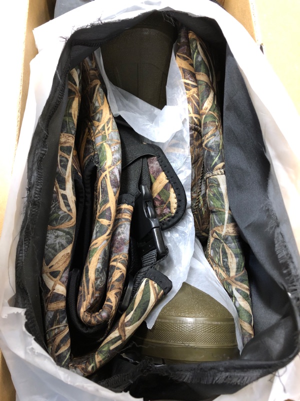 Photo 2 of Foxelli Neoprene Chest Waders - *TEAR IN CARRYING CASE, SIZE 12* Camo Hunting & Fishing Waders for Men & Women with Boots, Waterproof Bootfoot Waders 12 Camo