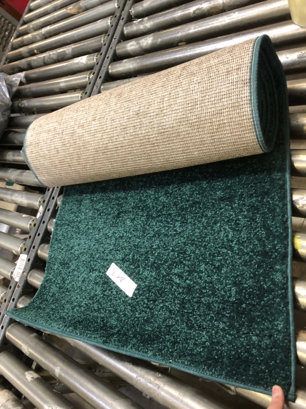 Photo 1 of 2' x 8' Runner Rug, Green 