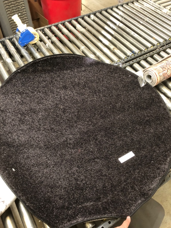 Photo 1 of 4FT ROUND BLACK AREA RUG 