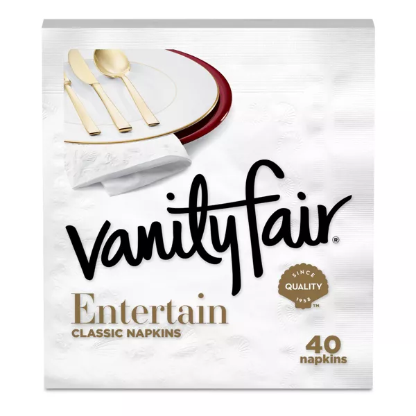 Photo 1 of 4 PACK, Vanity Fair Entertain 3-Ply Napkins - 40ct
