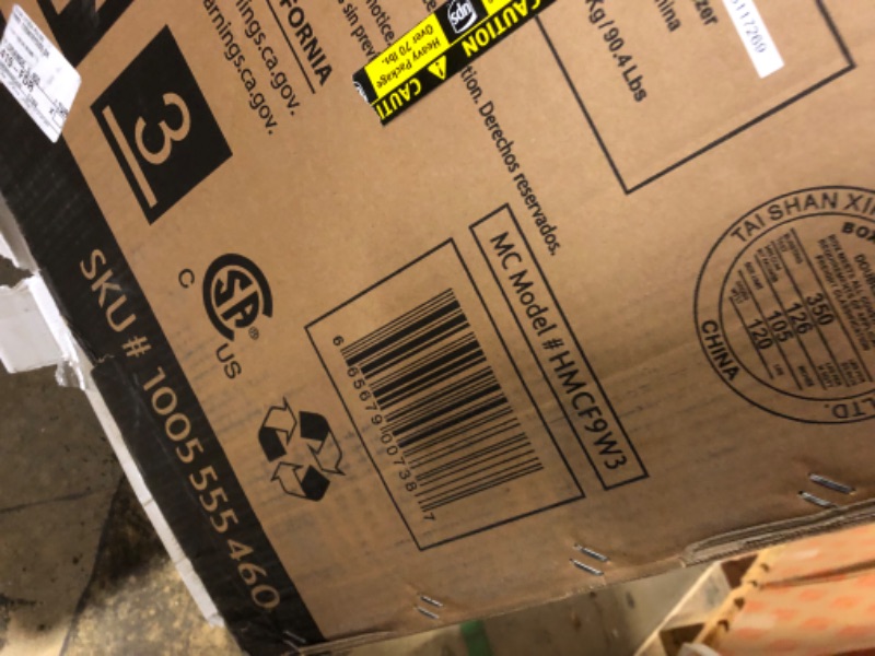 Photo 1 of 8.7 cu. ft. Manual Defrost Chest Freezer in White
