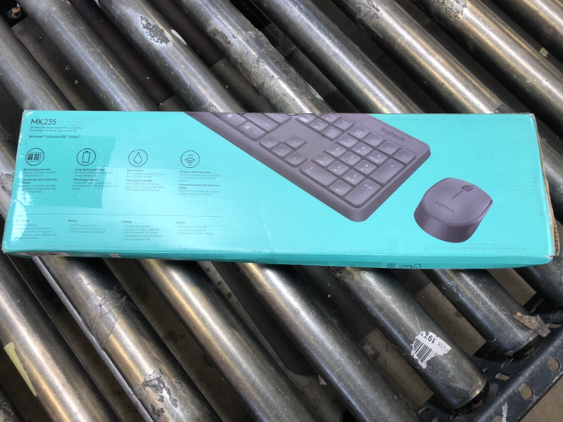 Photo 3 of Logitech MK235 Wireless Keyboard and Mouse Combo for Windows, USB Receiver, 15 FN Keys, Long Battery Life, Compatible with PC, Laptop