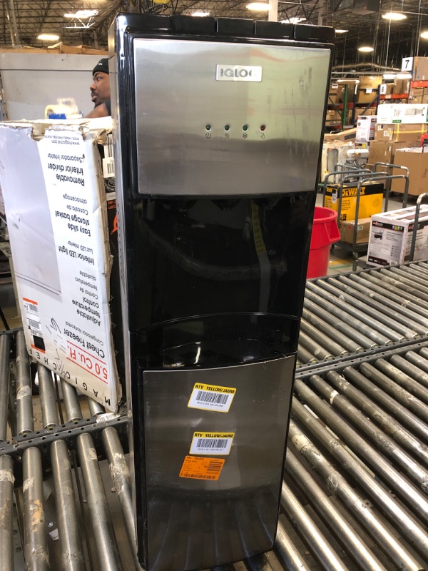 Photo 2 of 3 or 5 Gal. Water Cooler in Black with Hot, Cold and Room Temperature Water Functions *** ITEM HAS WEAR FROM PRIOR USE ***
