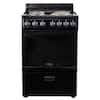 Photo 1 of 24 in. 2.7 cu.ft. Single Oven Electric Range with 4 Burners and Storage Drawer in Black with Stainless Steel Door *** SEALED ITEM ***
