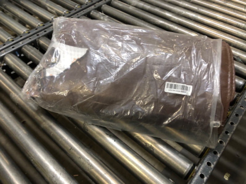 Photo 2 of 6' x 20' Super Heavy Duty 16 Mil Brown Poly Tarp Cover - Thick Waterproof, UV Resistant, Rip and Tear Proof Tarpaulin with Grommets and Reinforced Edges - by Xpose Safety

