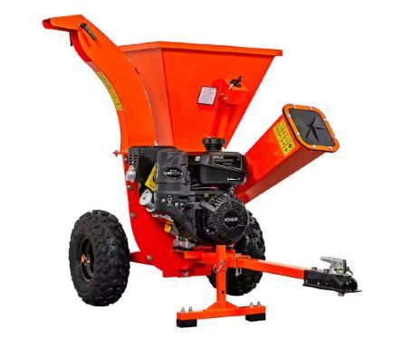 Photo 1 of 3 in. 7 HP Gas Powered Kohler Engine Direct Drive Certified Commercial Chipper Shredder with Trailer Tow Hitch
