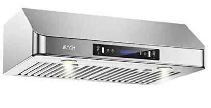 Photo 1 of 30 in. 900 CFM Ducted Under Cabinet Range Hood in Stainless Steel 4 Speed Gesture Sensing and Touch Control Panel