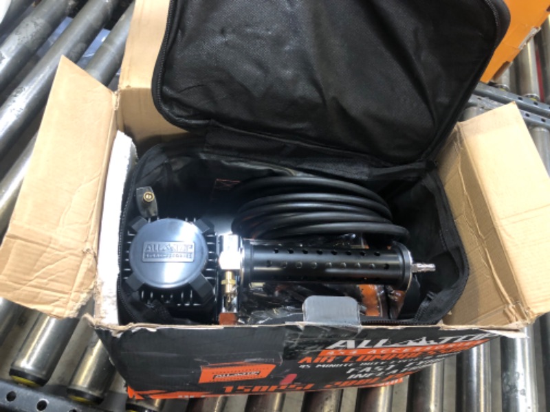 Photo 2 of ALL-TOP Heavy Duty Portable 12V Air Compressor Kit Inflate 180L (6.35Ft³)/Min Max 150PSI Metal Heat Dissipation ensures Duty Job for Pros Includes a 1680D Rugged Carry Bag for 4x4 Vehicle