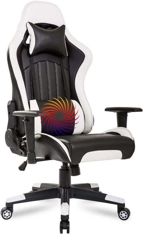 Photo 1 of Ptoulemy Massage Gaming Chair, WHITE