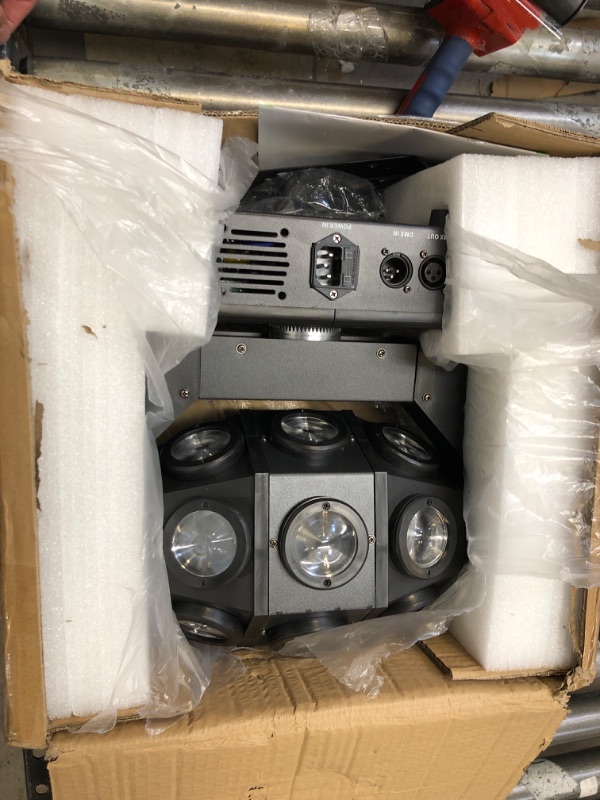 Photo 1 of 180W Moving Head Light 18 LEDs RGBW Moving Head Beam Light 360°Rotation DJ Lights DMX 512 with Sound Activated for Stage Lighting Party Disco Club Wedding Black