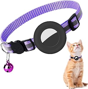 Photo 1 of Airtag Cat Collar - Cat Airtag Collar with Silicone Airtag Holder and Bell