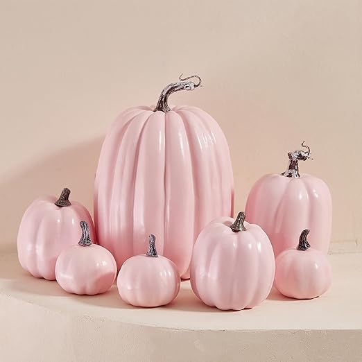 Photo 1 of 7Pcs Artificial Pumpkins of all Styles Halloween Decoration