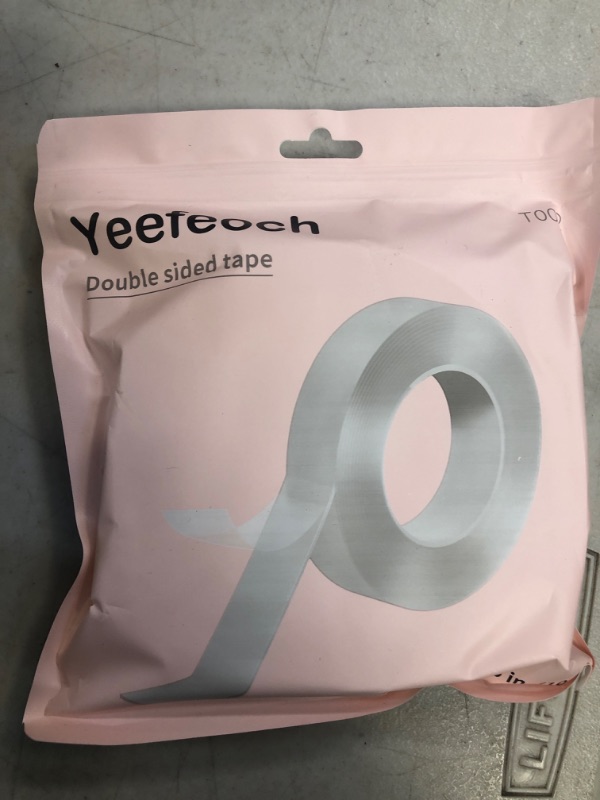 Photo 1 of Yeefeoch Double Sided Tape Heavy Duty, Adhesive mounting Picture Hanging Strips Adhesive DIY Nano Tape for Wall Heavy Tape, T002 ?Double Sided Tape Heavy Duty (M, 0.07 in*1.18 in*10 Feet)